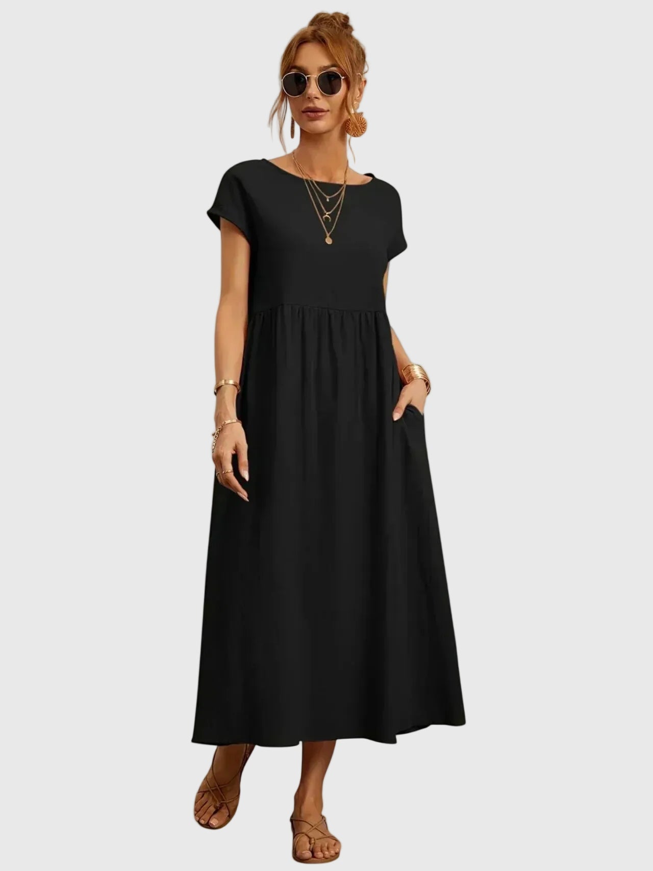 Giselle | Casual Pocket Midi Dress