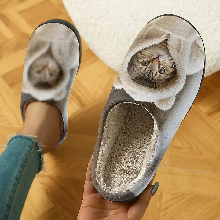 Marren | Cozy 3D Cat Slip-On Slippers