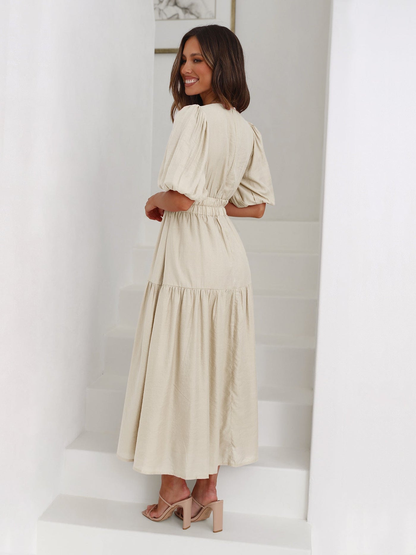 Rivka | Puff & Flow Maxi Dress - Avery & Hart Boutique