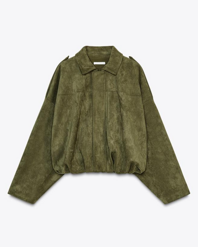 Mette | Suede Bomber Jacket