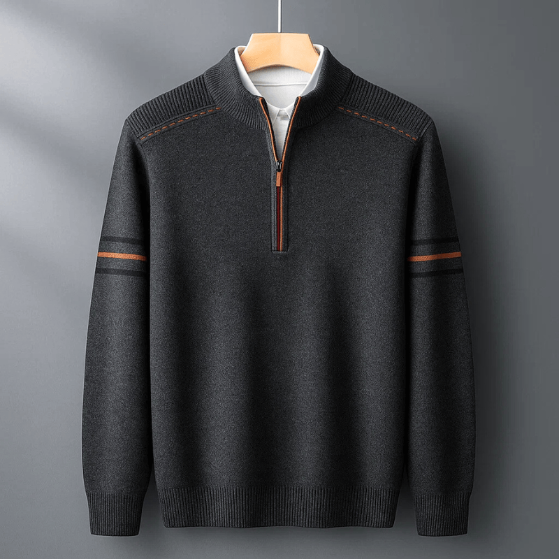 Elijah| Modern Half-Zip Sweater Ease