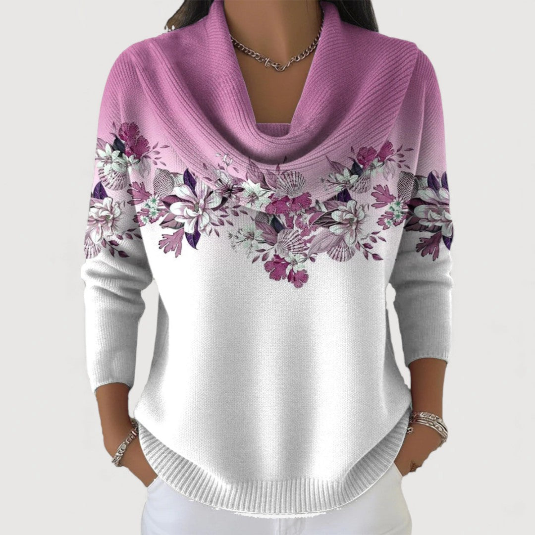 Alora | Floral Cowl Jumper