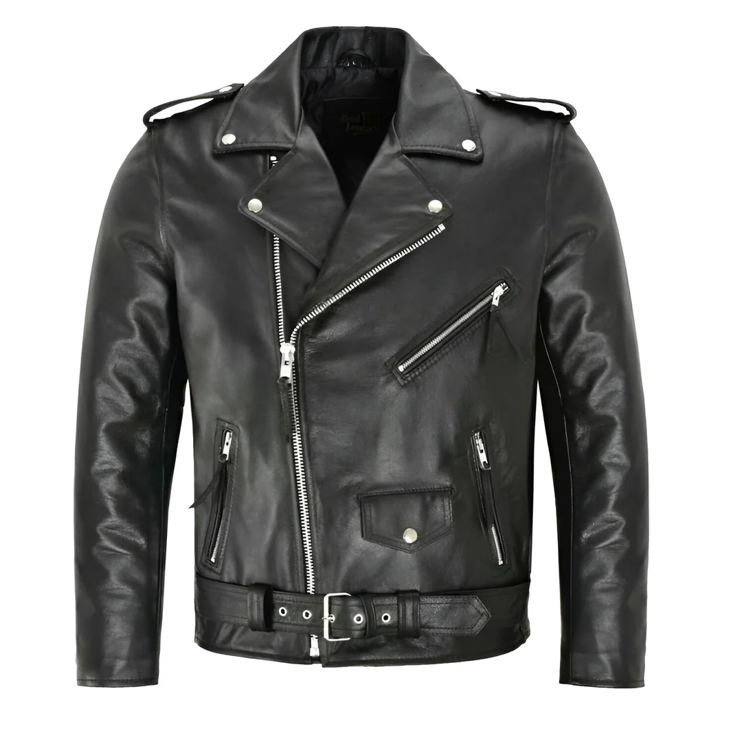 Ray | Classic Leather Biker Jacket