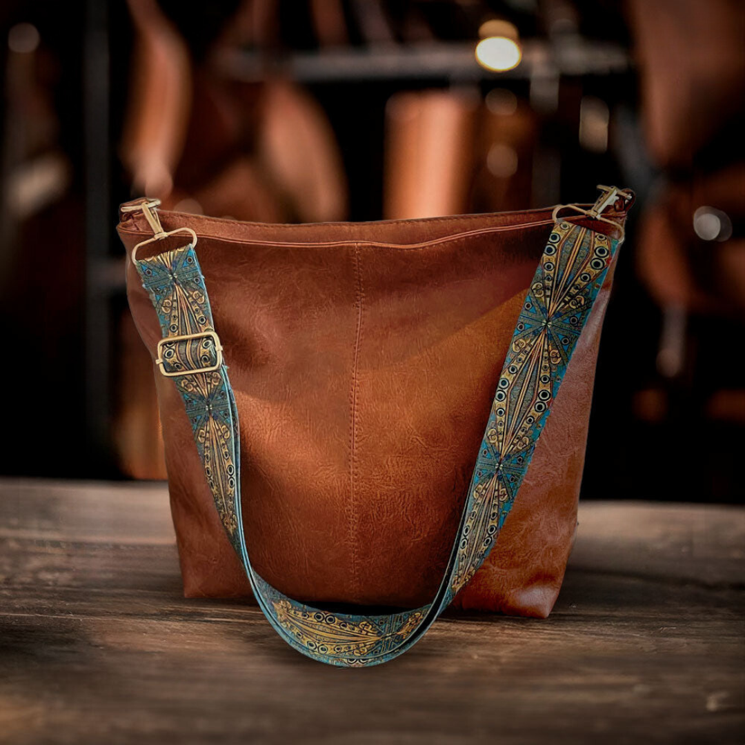 Fatima | Vintage Long Strap Leather Bag