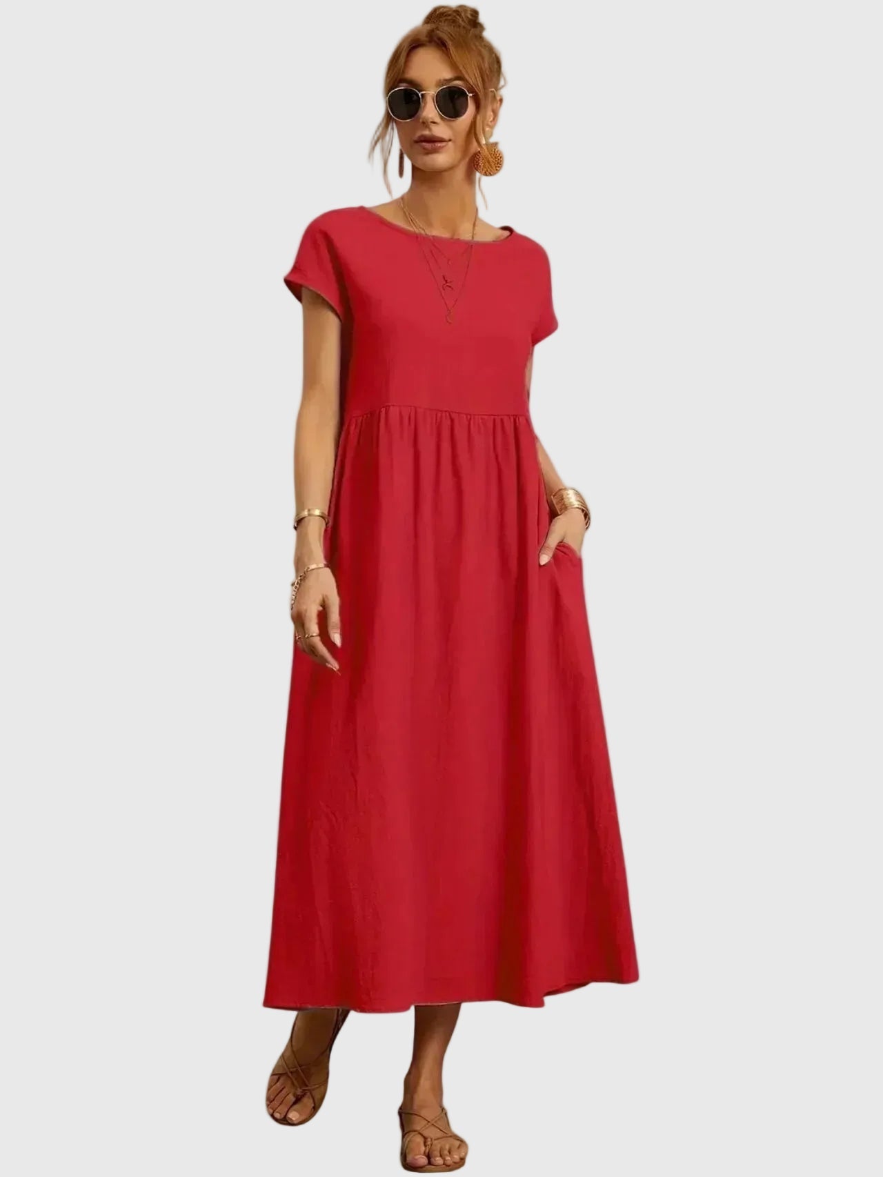 Giselle | Casual Pocket Midi Dress