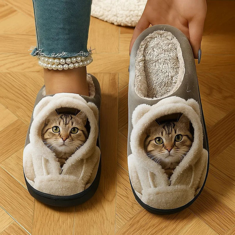 Marren | Cozy 3D Cat Slip-On Slippers