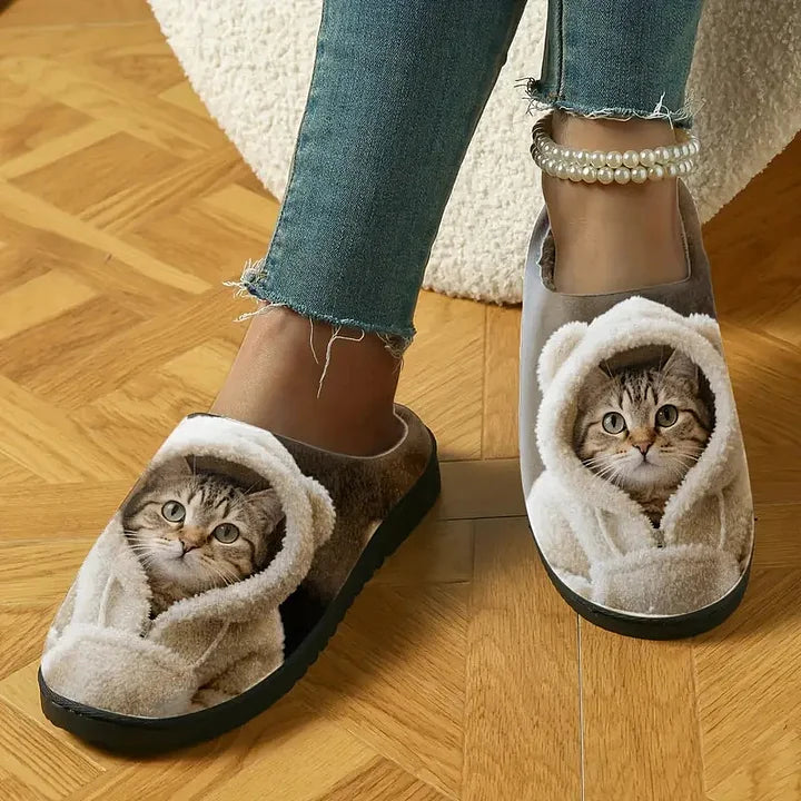 Marren | Cozy 3D Cat Slip-On Slippers