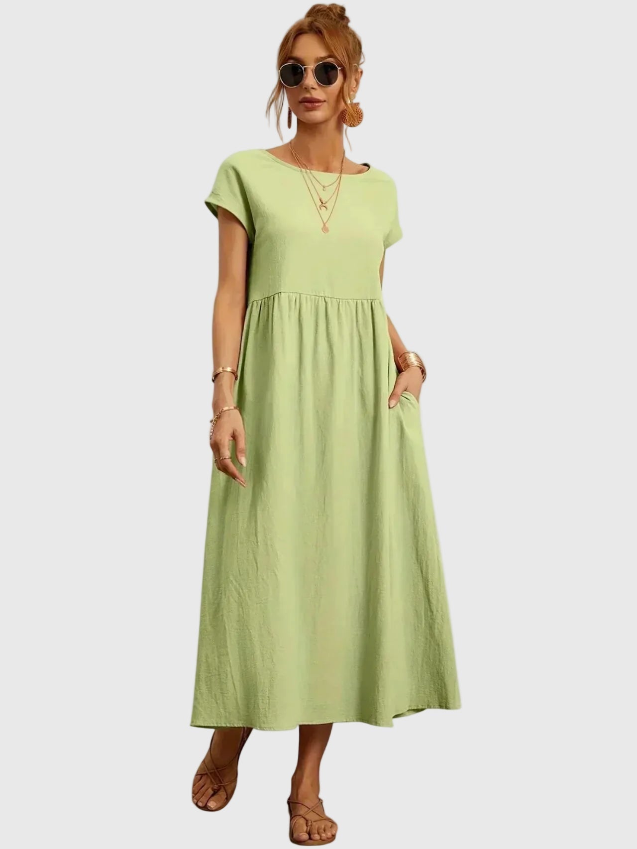 Giselle | Casual Pocket Midi Dress