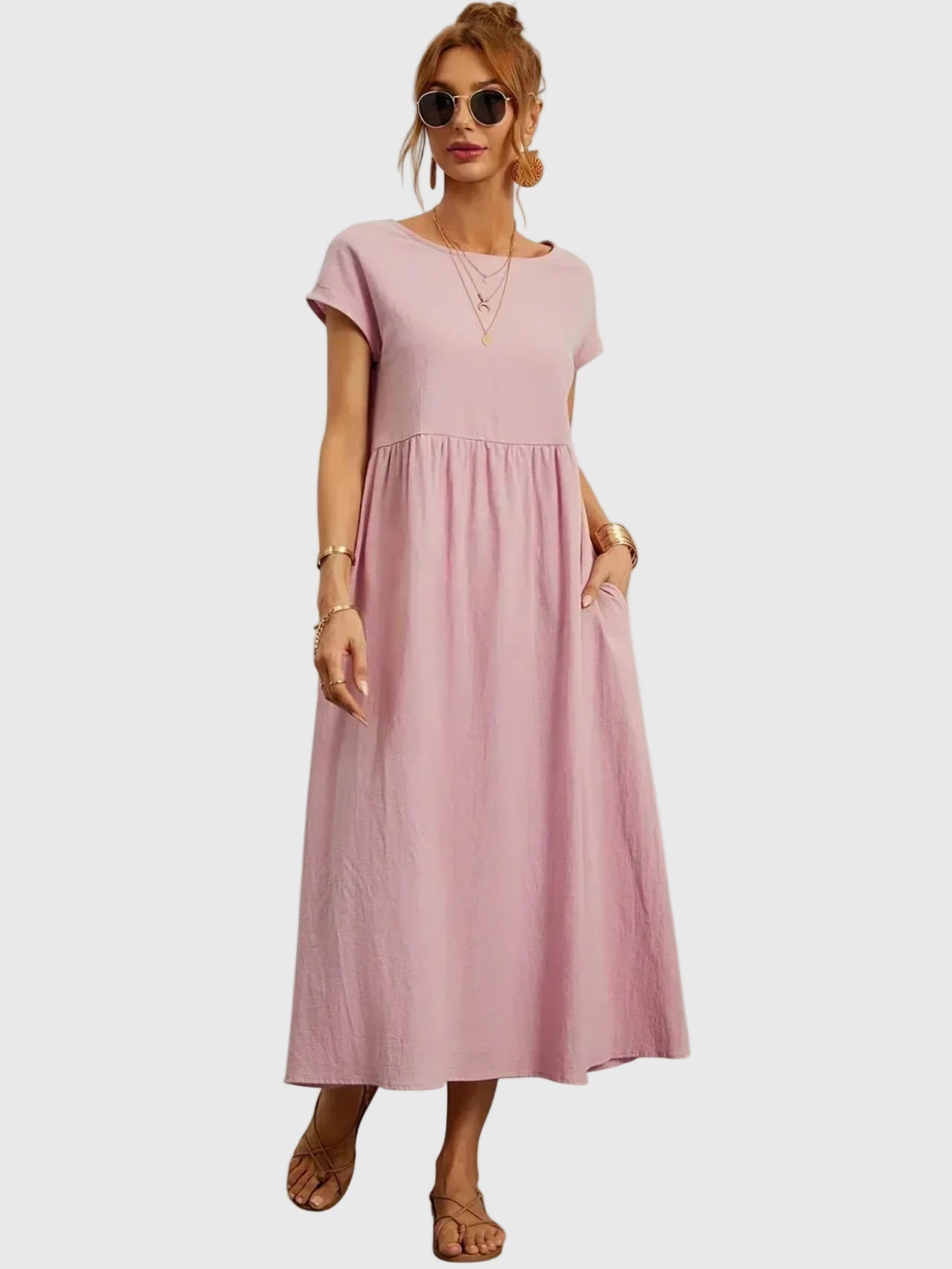 Giselle | Casual Pocket Midi Dress