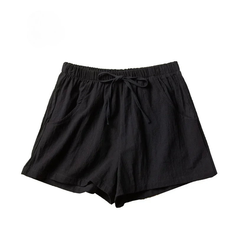 Eugenia | Solid Color Elastic Waist Shorts