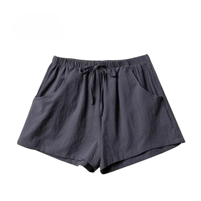 Eugenia | Solid Color Elastic Waist Shorts