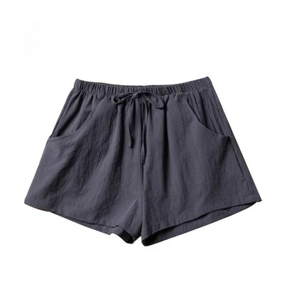 Eugenia | Solid Color Elastic Waist Shorts