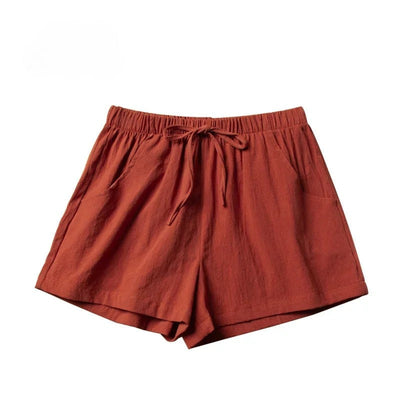 Eugenia | Solid Color Elastic Waist Shorts