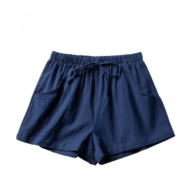 Eugenia | Solid Color Elastic Waist Shorts