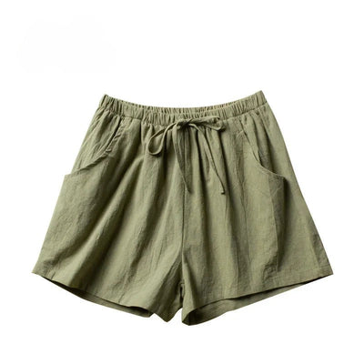 Eugenia | Solid Color Elastic Waist Shorts