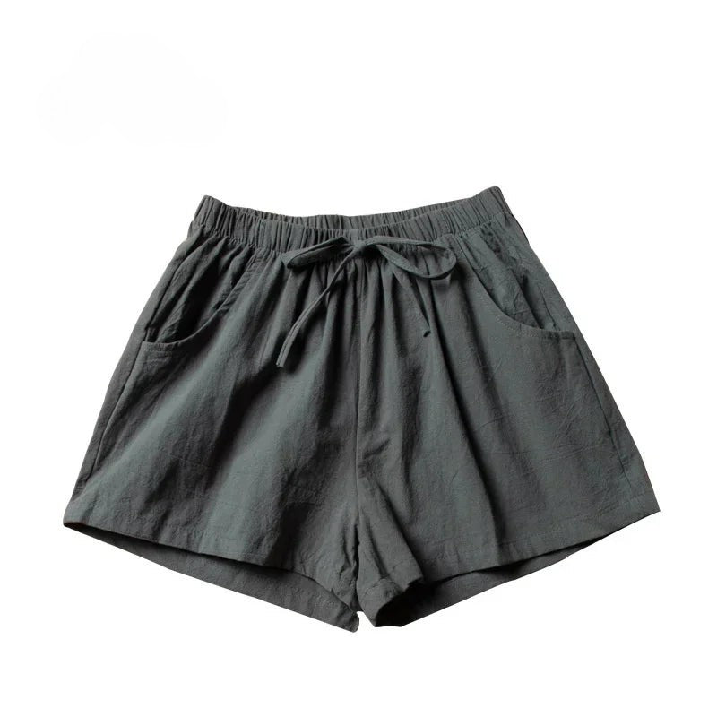 Eugenia | Solid Color Elastic Waist Shorts