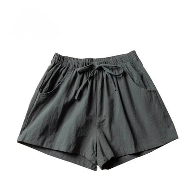 Eugenia | Solid Color Elastic Waist Shorts