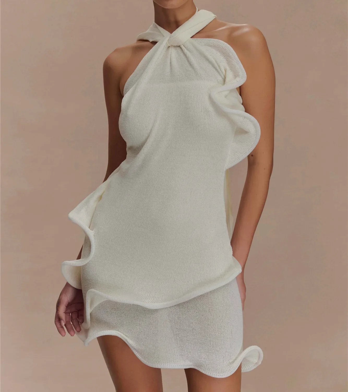 Geraldine | Halter Mini Dress - Avery & Hart Boutique