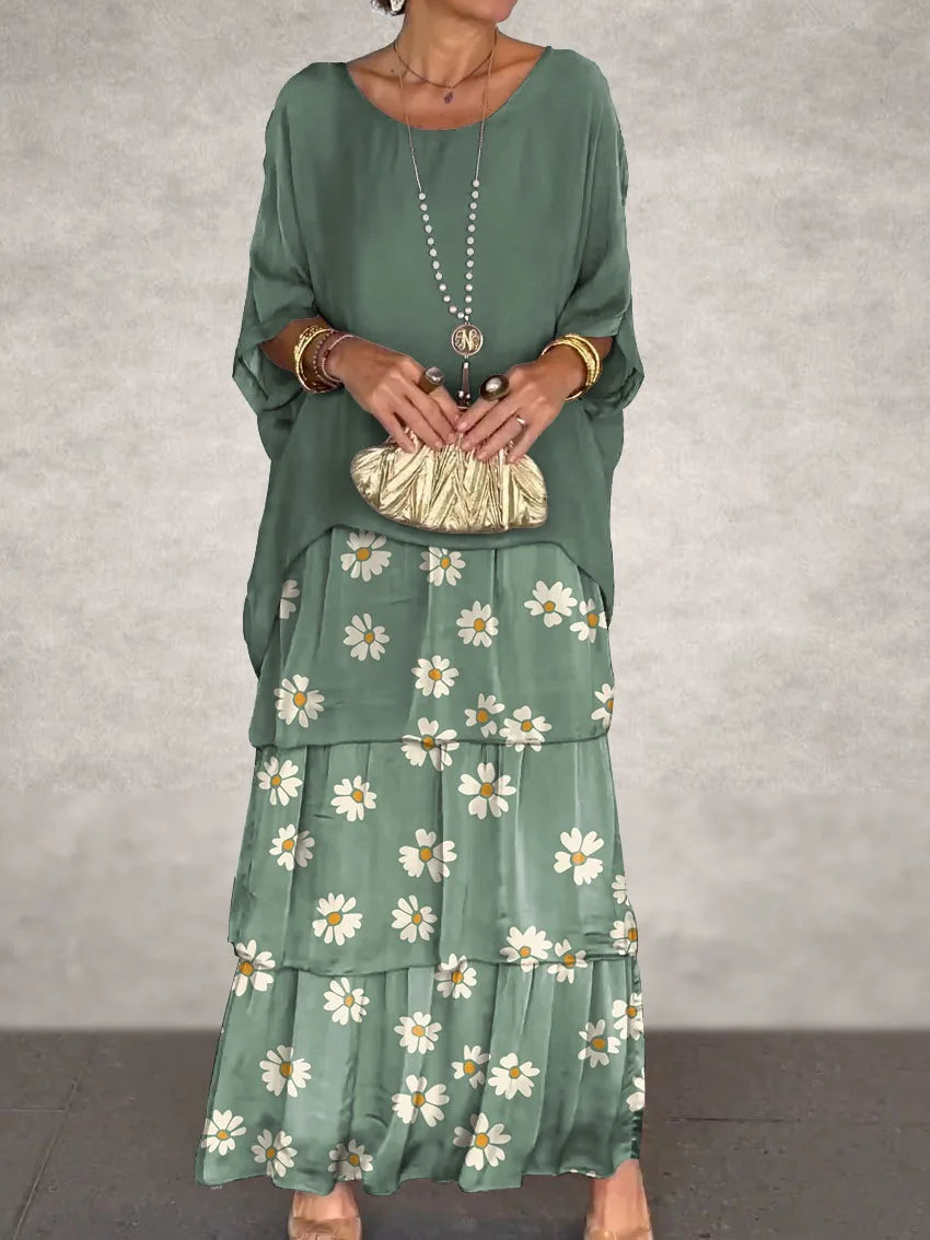 Rosina | Elegant O-Neck Ruffle Dress - Avery & Hart Boutique