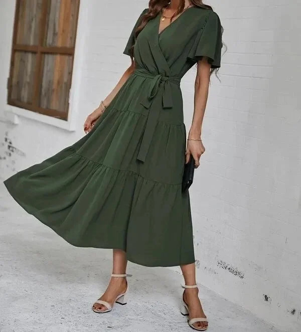 Jillian | Summer Dress with Short Sleeves - Avery & Hart Boutique