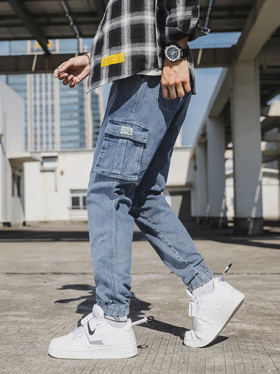 Elvis | Elastic Waist Cargo Jeans