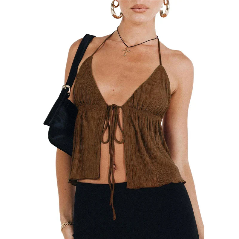 Irish | Open-Front Halter Top