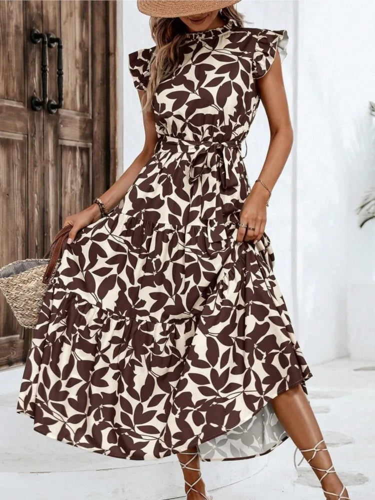 Atima | Elegant Floral Midi Dress - Avery & Hart Boutique
