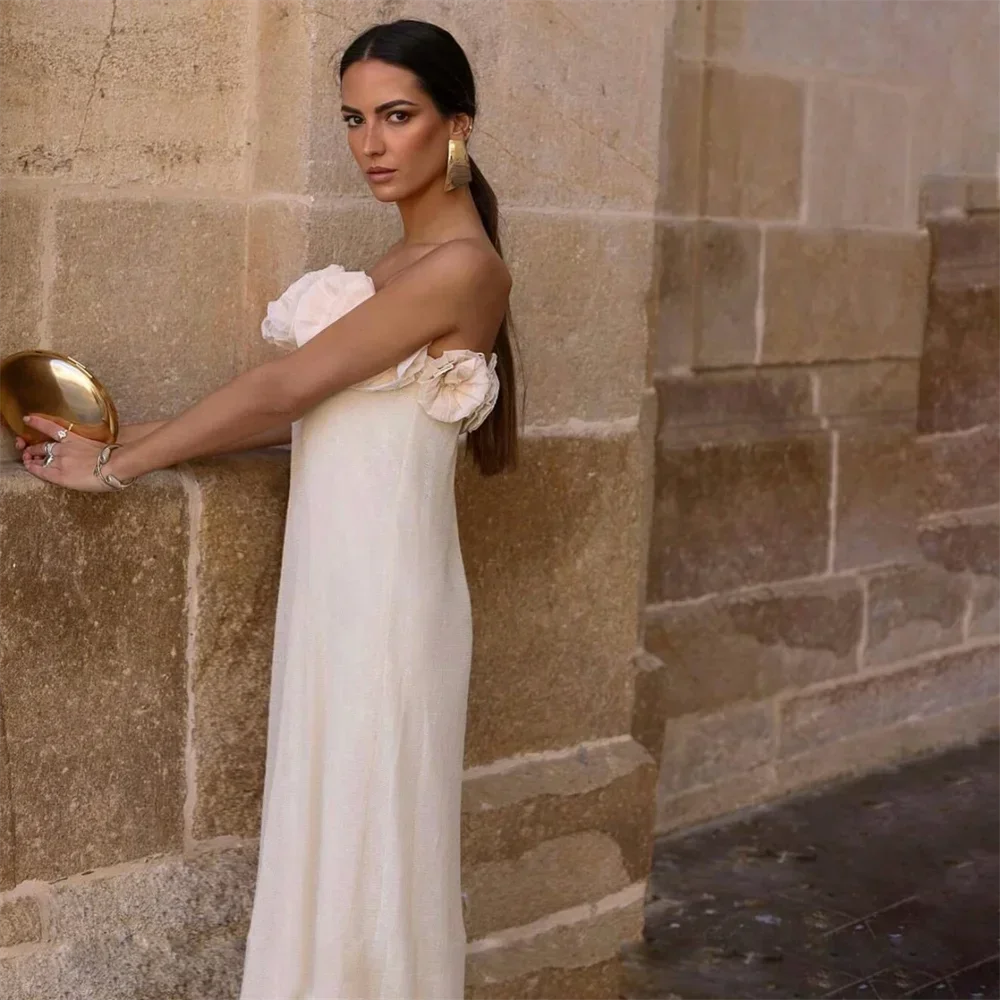 Venice | Elegant Flower Strapless Dress - Avery & Hart Boutique