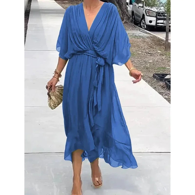 Sanya | Dress with flowing sleeves - Avery & Hart Boutique