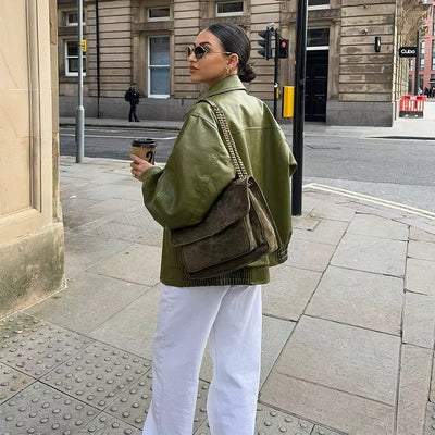 Lisa | Oversized Leather Jacket