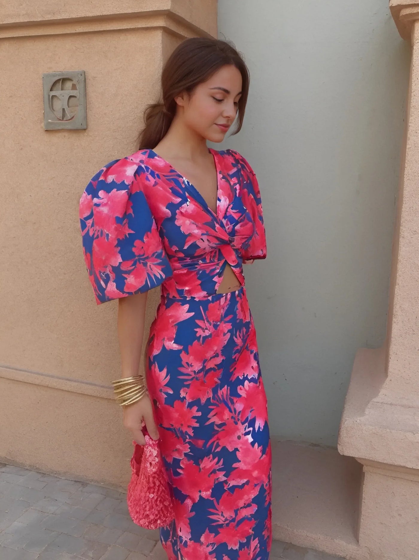 Kaycee | Slim Fit Floral Halter Dress