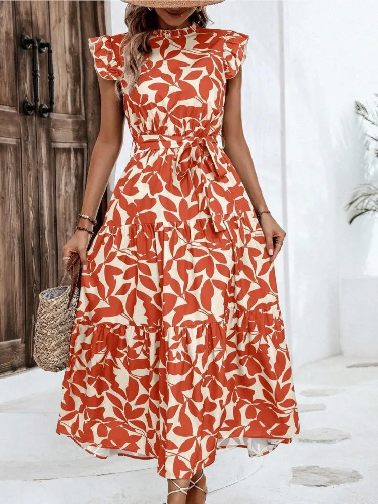 Atima | Elegant Floral Midi Dress - Avery & Hart Boutique