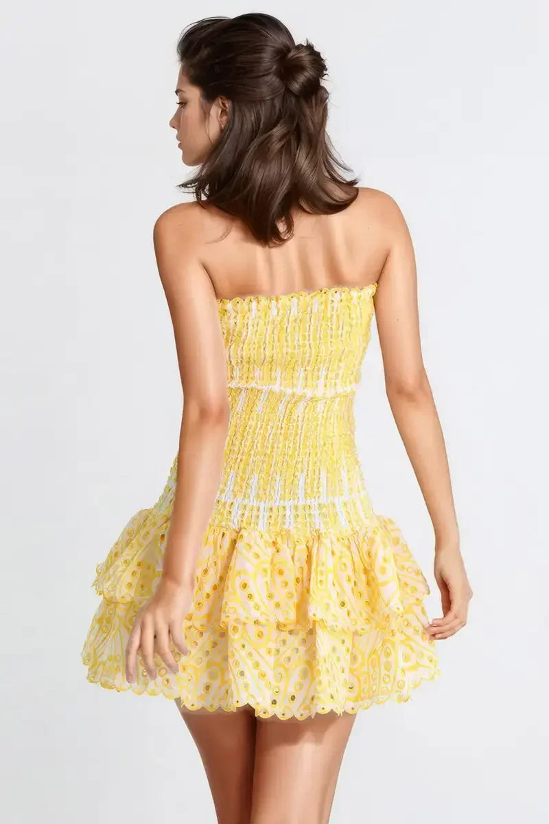 Anaya | Ruffle Mini Dress - Avery & Hart Boutique