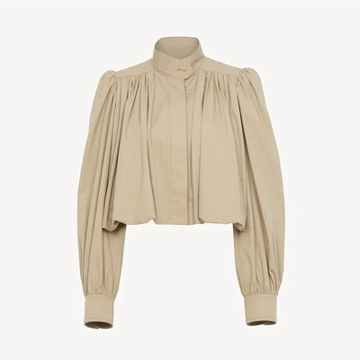 Frieda | Trendy Pleated Puff Sleeve Jacket