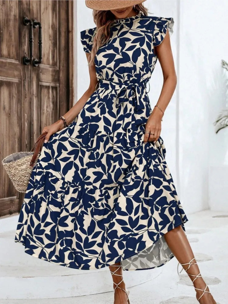 Atima | Elegant Floral Midi Dress - Avery & Hart Boutique