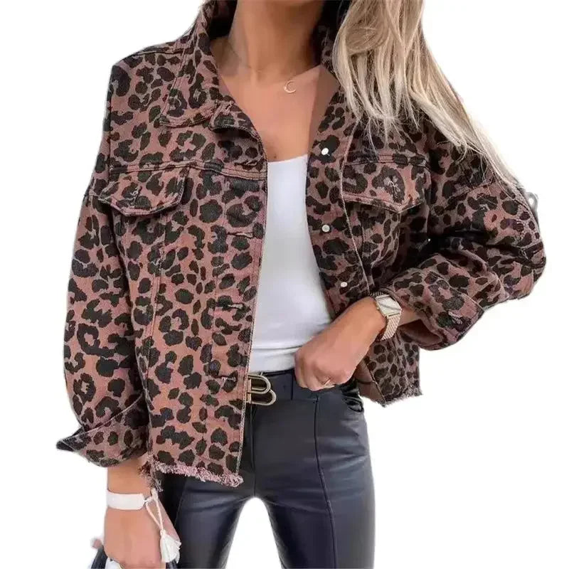 Vanessa | Leopard Denim Jacket