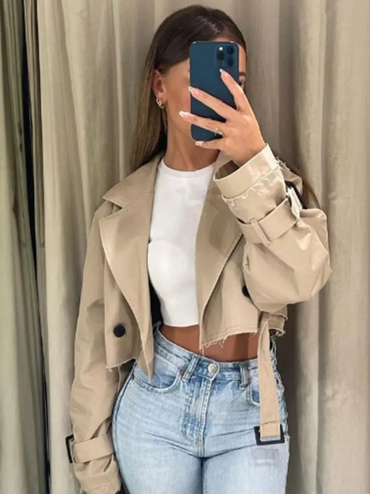 Trixy | Belted Cropped Jacket
