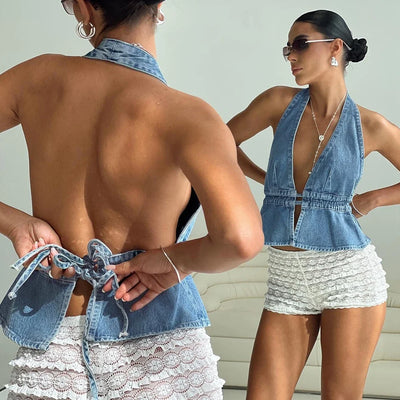 Althea | Tie Back Halter Top