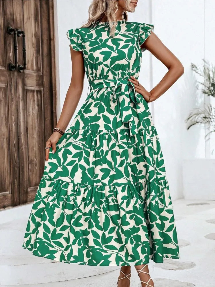 Atima | Elegant Floral Midi Dress - Avery & Hart Boutique
