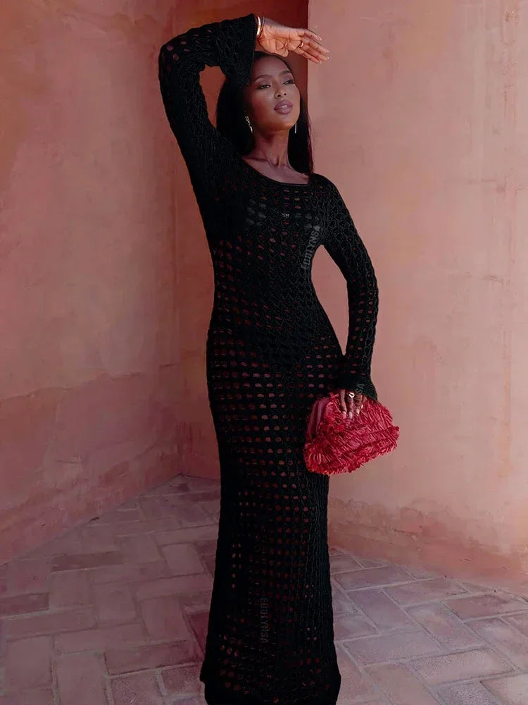 Portia | Maxi Dress with Bell Sleeves - Avery & Hart Boutique