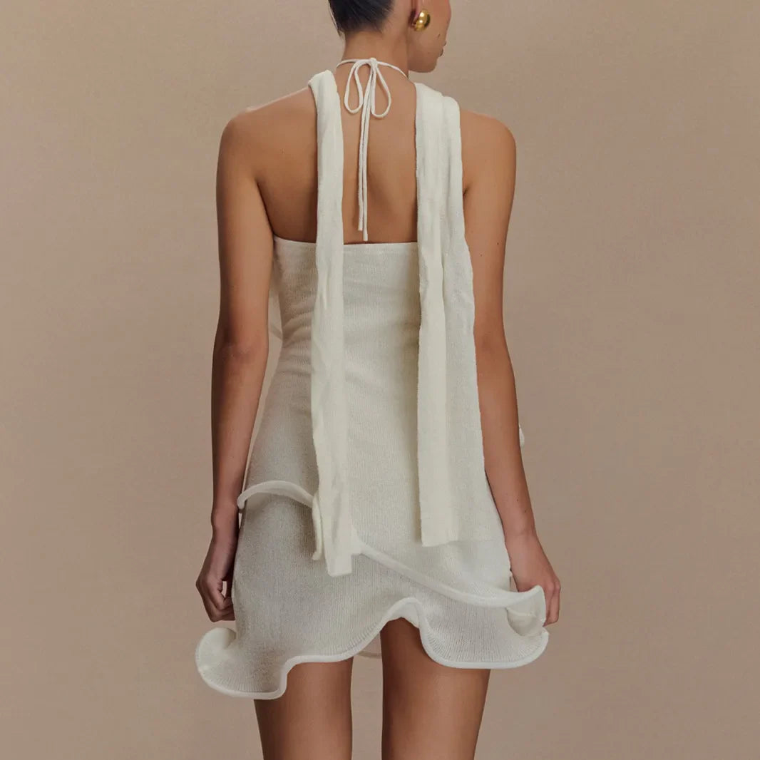 Geraldine | Halter Mini Dress - Avery & Hart Boutique