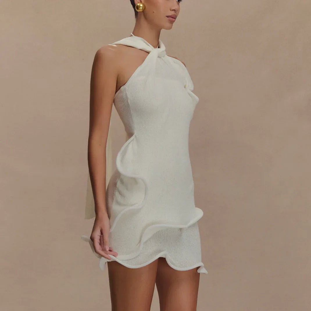 Geraldine | Halter Mini Dress - Avery & Hart Boutique
