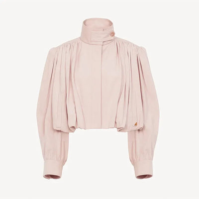 Frieda | Trendy Pleated Puff Sleeve Jacket