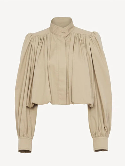 Frieda | Trendy Pleated Puff Sleeve Jacket