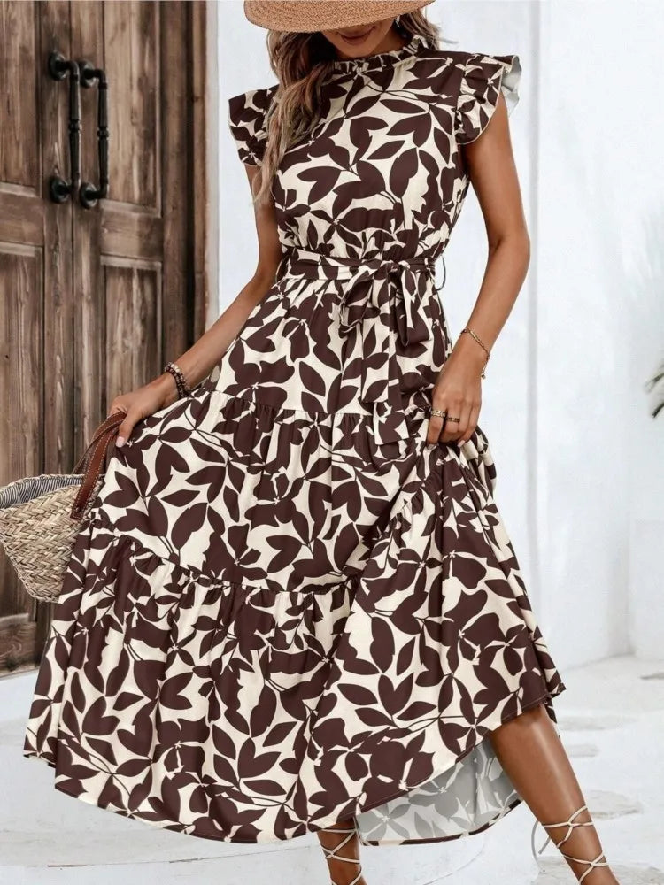 Atima | Elegant Floral Midi Dress - Avery & Hart Boutique