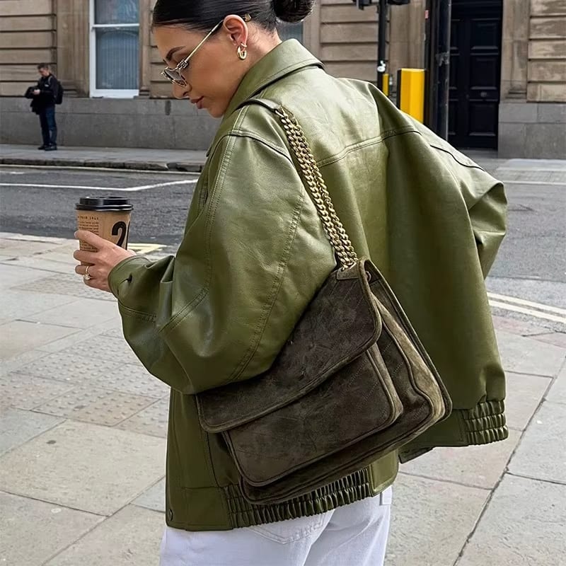 Lisa | Oversized Leather Jacket