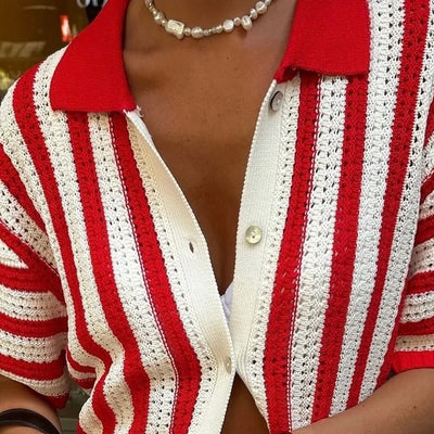 Cherry | Crochet Button-Up