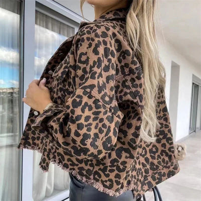Vanessa | Leopard Denim Jacket