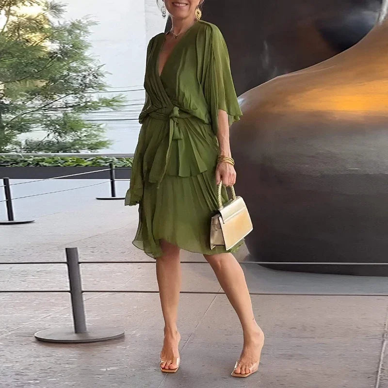 Florie | Elegant Layered Ruffle Maxi Dress - Avery & Hart Boutique