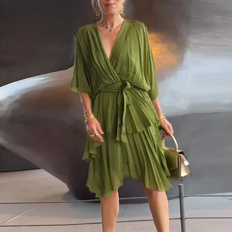 Florie | Elegant Layered Ruffle Maxi Dress - Avery & Hart Boutique